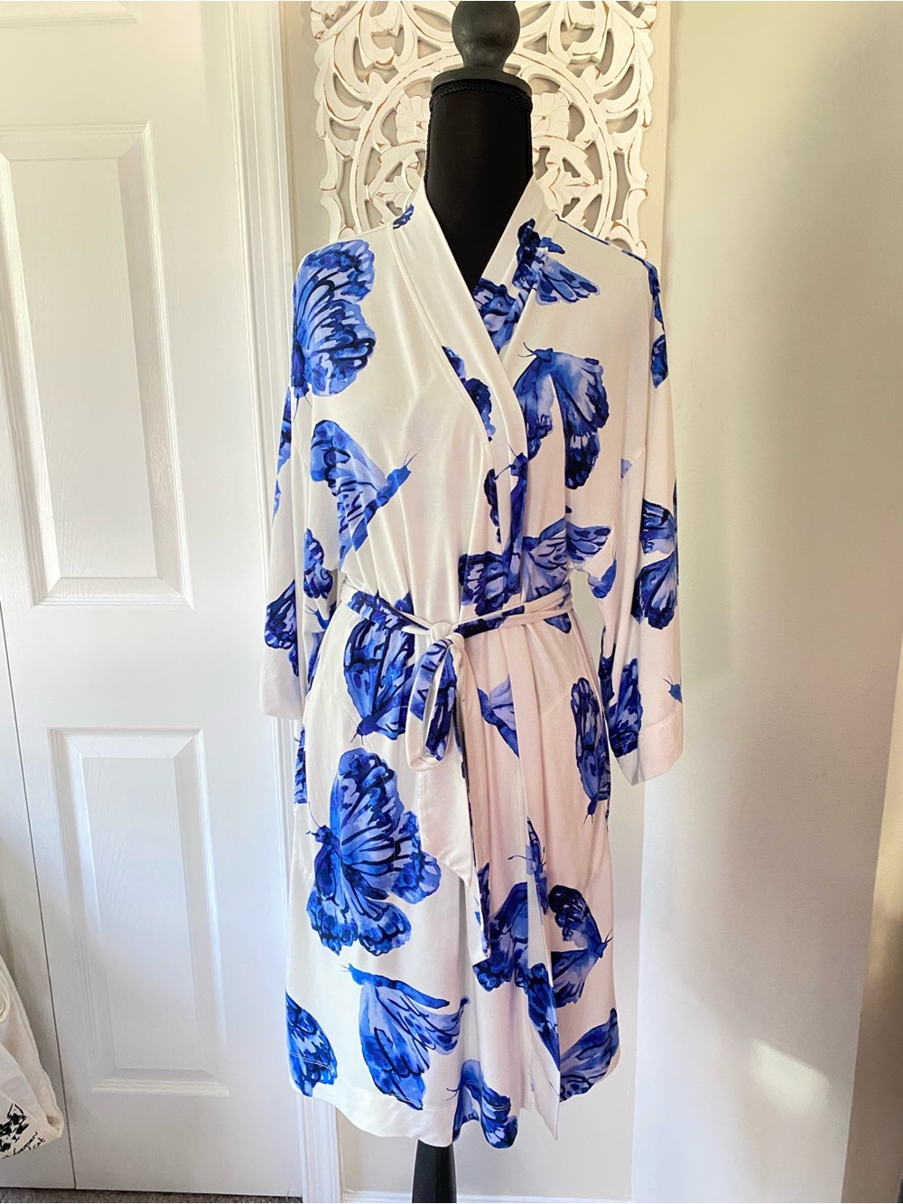 Soma Cool Night Short Butterfly Kimono Robe S/M Sleepwear Comfy Pajamas